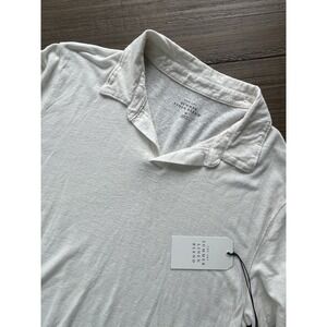 Abercrombie & Fitch Summer Linen Blend Women's Cream Relaxed Shirt Top Medium M